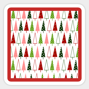 Christmas trees pattern Sticker